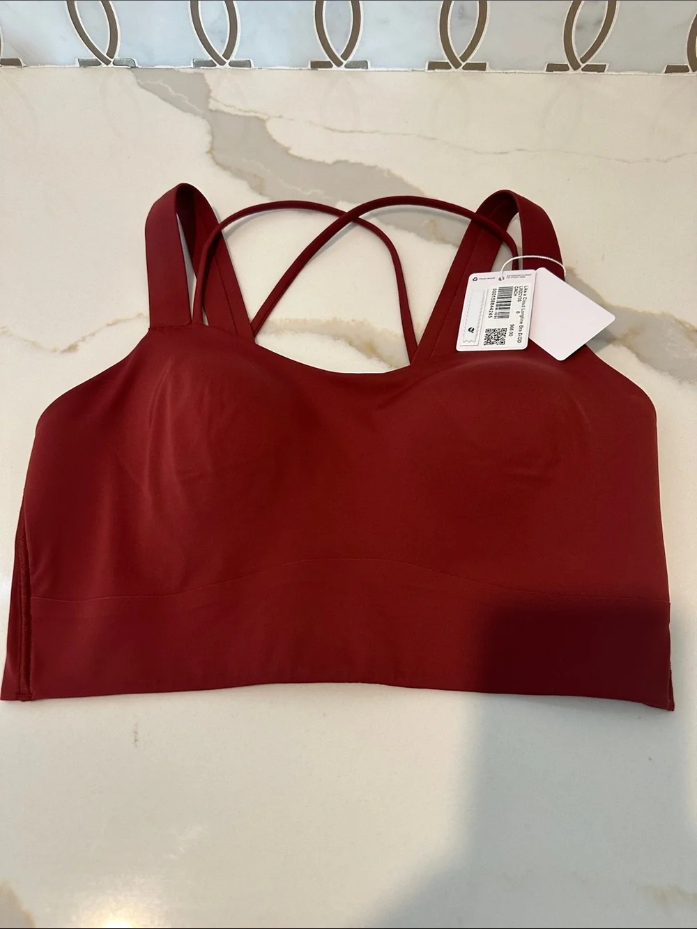 Lululemon Like a Cloud Longline Bra D/DD Cup cranberry charm size 6 NWT